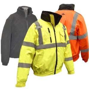   In 1 High Visibility Bomber Jacket   Yellow 5X