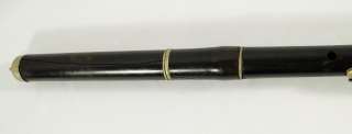 Antique 19C. Rosewood Woodwind Instrument Flute w/ Keys  