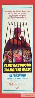 HANG EM HIGH Eastwood Orig Insert Poster  