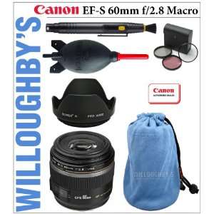  Canon EF S 60mm f/2.8 Macro USM Lens + Bower Professional 