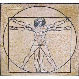  60x60 Da Vinci Marble Mosaic Stone Vitruvian Tile 