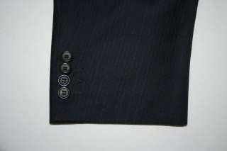 1,895 Canali 44R 44 Super 150s Wool Suit Dark Blue Stripes No 