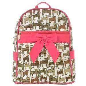  Quilted Cat Print Zippered Backpack Baby