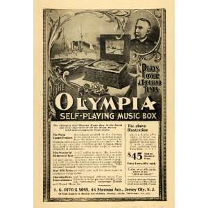  1898 Ad Olympia Self Playing Music Box F G Otto & Sons 