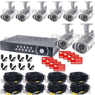 CH Outdoor CCTV Home Security Camera DVR System IR Night Video Wide 