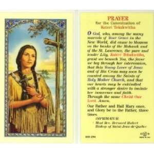  Kateri Tekakwitha Canonization Prayer Holy Card (800 296 