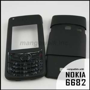   RUBBER BLACK Faceplate/Cover for Nokia 6682 + Keypad 