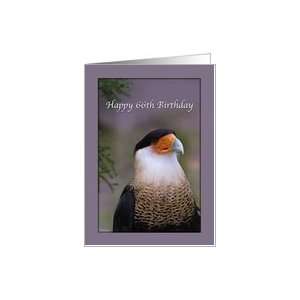  66th Birthday Card with Crested Caracara Bird Card Toys 
