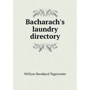  Bacharachs laundry directory William Bernhard Tegetmeier Books