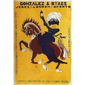   GONZALEZ & BYASS JEREZ LONDON OPORTO DRINK SPAIN SMALL VINTAGE POSTER