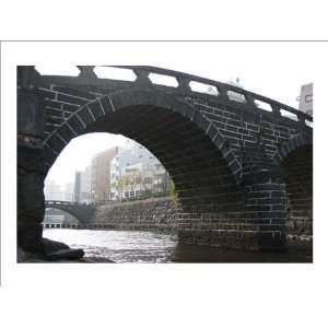 City Scenery Through Megane Bridge in Japan by Ryuji Adachi. Size 21 