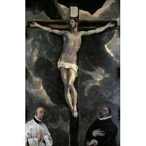  Christ on the Cross Adored by Two Donors by El Greco . Art 