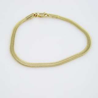 14kt Gold Ep 8 1/4 Flexible Omega Chain Bracelet  