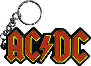 AC/DC Rubber Logo Keychain K 1558 R Angus Young  