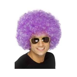    New Mens Womens Child Costume Purple Afro Disco Wigs Clothing