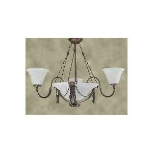   Four Light Chandelier   7103 E / 7103 70 E AC   Antique Copper/7103 E