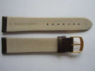 Brown plain XL Quality stitched genuine leather watch band  