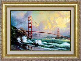 Golden Gate Bridge San Francisco 12x18 Framed Classic Thomas Kinkade 
