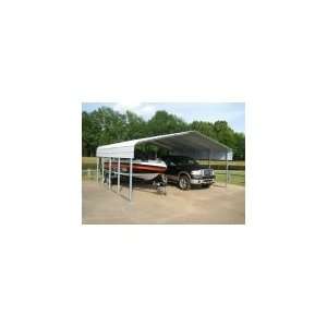   24W x 20L x 7H Classic Steel Carport Shelter with Truss Bracing