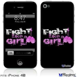  iPhone 4S Skin   Fight Like A Girl Breast Cancer Ribbon 