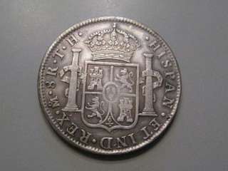 1805 Mo. TH Silver 8 Reales. Colonial Mexico. Charles IIII. Better 