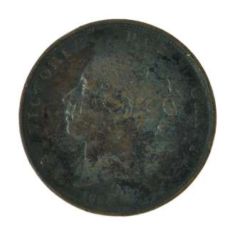 1854   Great Britain   Victoria   Penny 1d   Copper   Coin   5457 