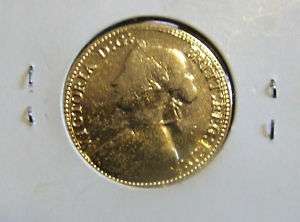 1860 GOLD PLATED VICTORIA HALF PENNY BEAUTIFUL COIN  
