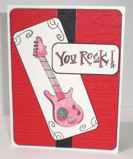 Simon Says Clear Stamps YOU ROCK GUITAR HERO MUSIC INS  