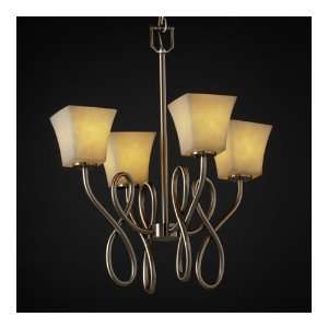 Justice Design Group CLD 8910 40 NCKL Clouds 4 Light Chandeliers in 