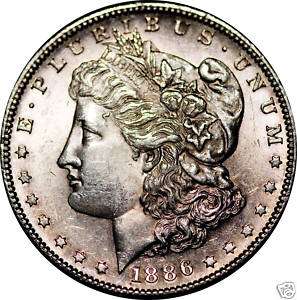1886 S $1 Silver Morgan Dollar Anacs AU 58 Details  