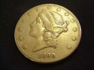 1890 CC $20 LIBERTY GOLD PIECE EXTREMELY FINE XF CARSON CITY *CHEAP 