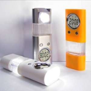  Flash Light with Digital Clock (Color Silver) Electronics