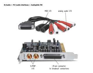 Audio Audiophile 192 kHz PCI Audio Interface MIDI NEW  