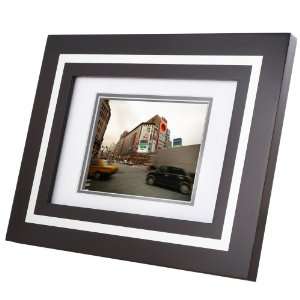   128MB 5 Inch x 7 Inch Double Matted Digital Frame (Mahogany/Silver