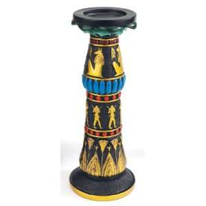  11Classic Ancient Egyptian Altar Candlestick and Candle 