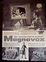 1956 Magnavox TV Television 3 models vintage ad  