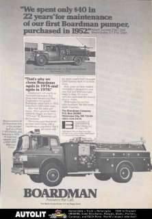 1952 Studebaker & 1979 Boardman Ford Fire Truck Ad  