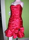 VTG 1980s GLAM Rock N Roll Avant Garde Ruched Strapless Tiered Wiggle 