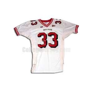   No. 33 Game Used Ball State Russell Football Jersey