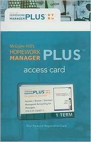 Homework Manager Plus Card to accompany Managerial Accounting for 