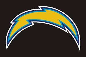   Diego Chargers Lightning Bolt Decal Sticker 10 1/2 x 6 #19r  