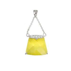   925 Yellow Pocketbook Charm Sterling Silver Pendant Willow Company