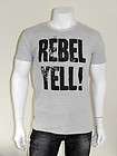 WORN BY Billy Idol Rebel Yell Vintage Print Striped T Shirt   Grey   S 