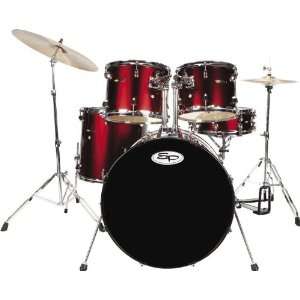   Sound Percussion 5 Piece Drum Shell Pack Wine Red Musical Instruments