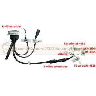   Waterproof IP Camera LED Infrared 20M IR Range Camera cable connection