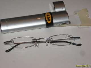   Pop Top Silver Rimless Eyewear Eyeglasses Readers Reading Glasses NEW