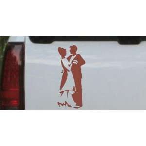 Couple Dancing 2 Line Art People Car Window Wall Laptop Decal Sticker 
