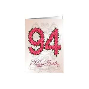  94th birthday card with roses and leaves Card Toys 