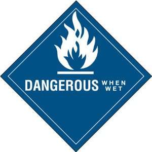  4 x 4 Dangerous When Wet Label (DL5760) Category 