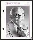 GEORGE BURNS Atlas Movie Star Picture Biography CARD